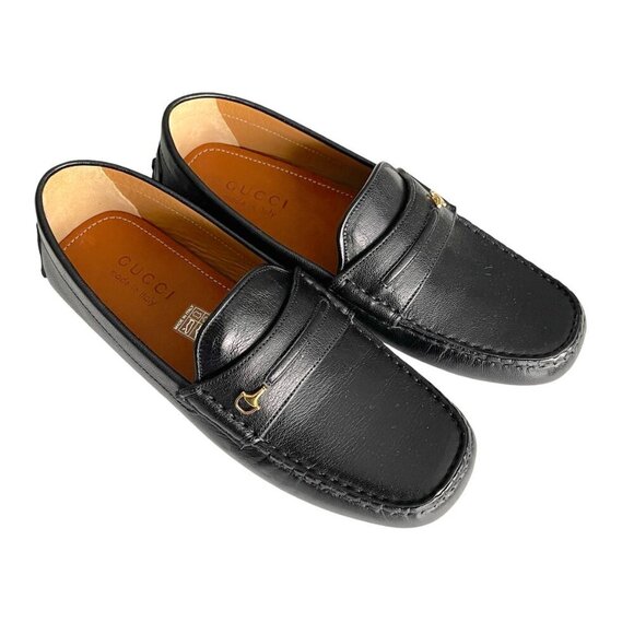 Gucci Mens Black Leather Quentin Moccasin, 752621, Gucci Size UK 6, 6+, 7 - Picture 6 of 13